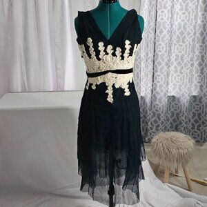 Redux Charles Chang-Lima Navy & White Sleeveless Dress | Size 2